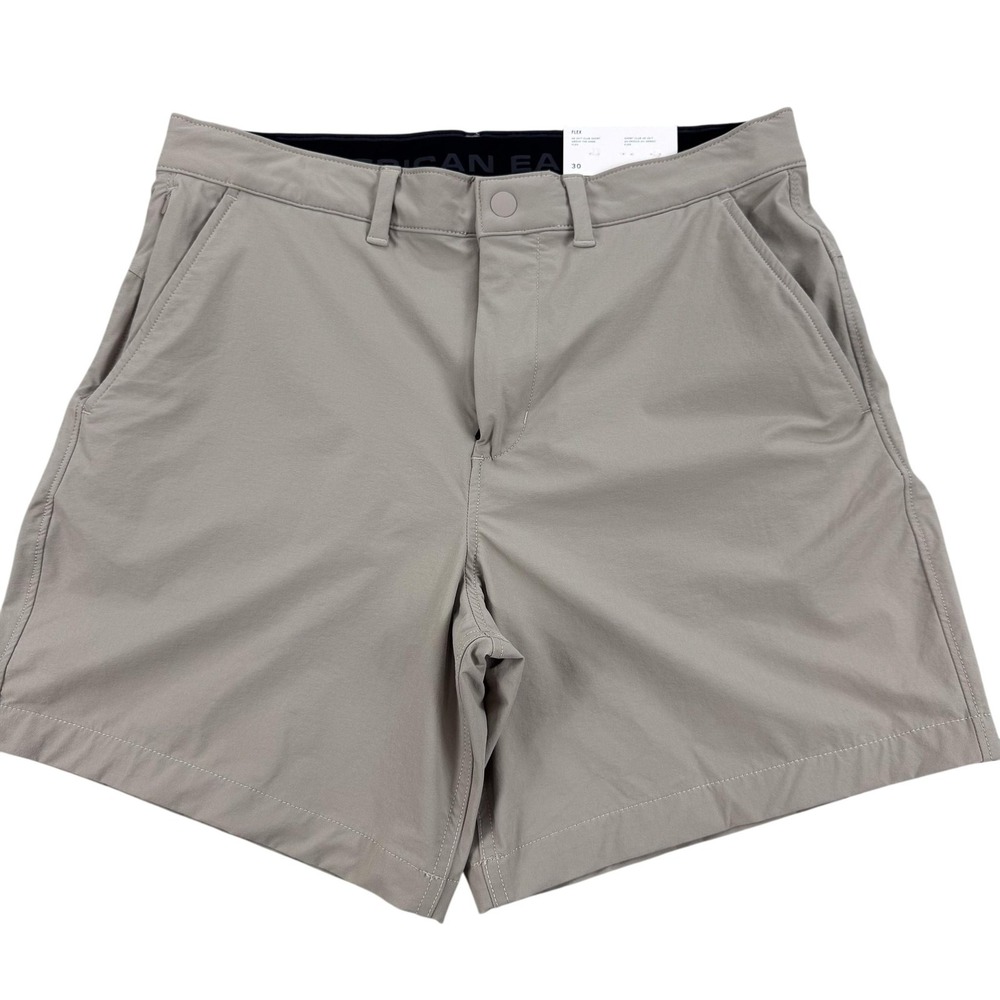 American Eagle 24/7 Club Shorts Mens 30 Beige Flex Stretch Chino 33x6 NEW $50